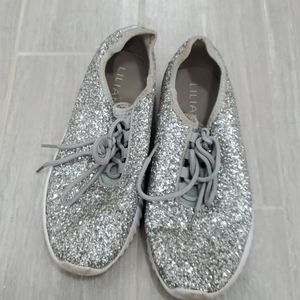 Silver Glitter Shoes